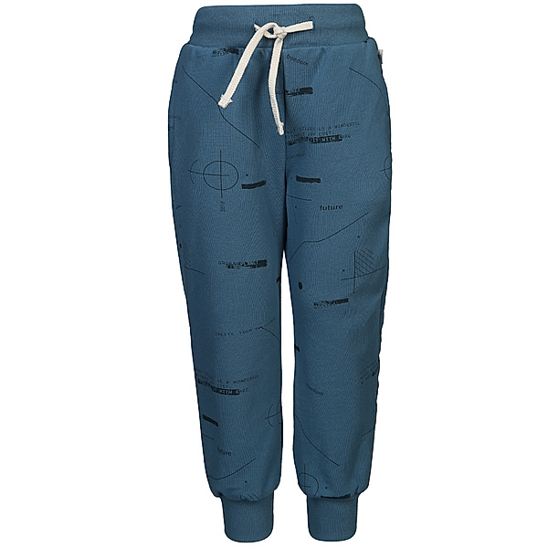 Sanetta Pure Jogginghose FUTURE AOP in blue jeans