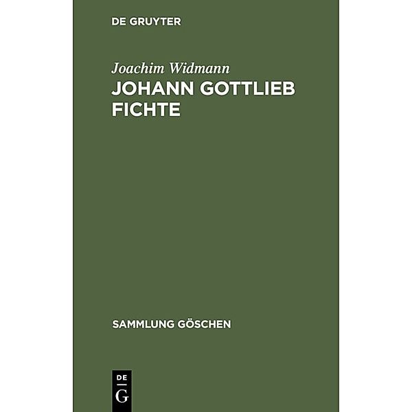 Johann Gottlieb Fichte, Joachim Widmann