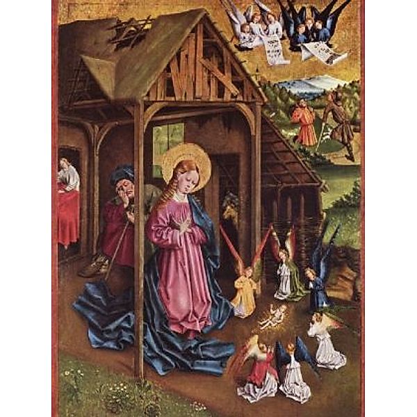 Johann Koerbecke - Marienfelder Altar, linker Flügel innen unten links: Geburt Christi - 100 Teile (Puzzle)