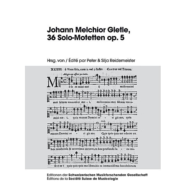 Johann Melchior Gletle, 36 Solo-Motetten op. 5