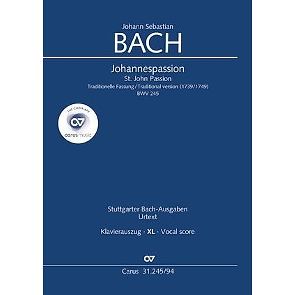 Johannes-Passion (Klavierauszug XL), Johann Sebastian Bach