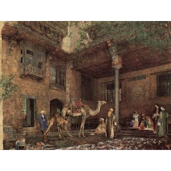 John Frederick Lewis - Hof im Haus des Malers in Cairo - 1.000 Teile (Puzzle)