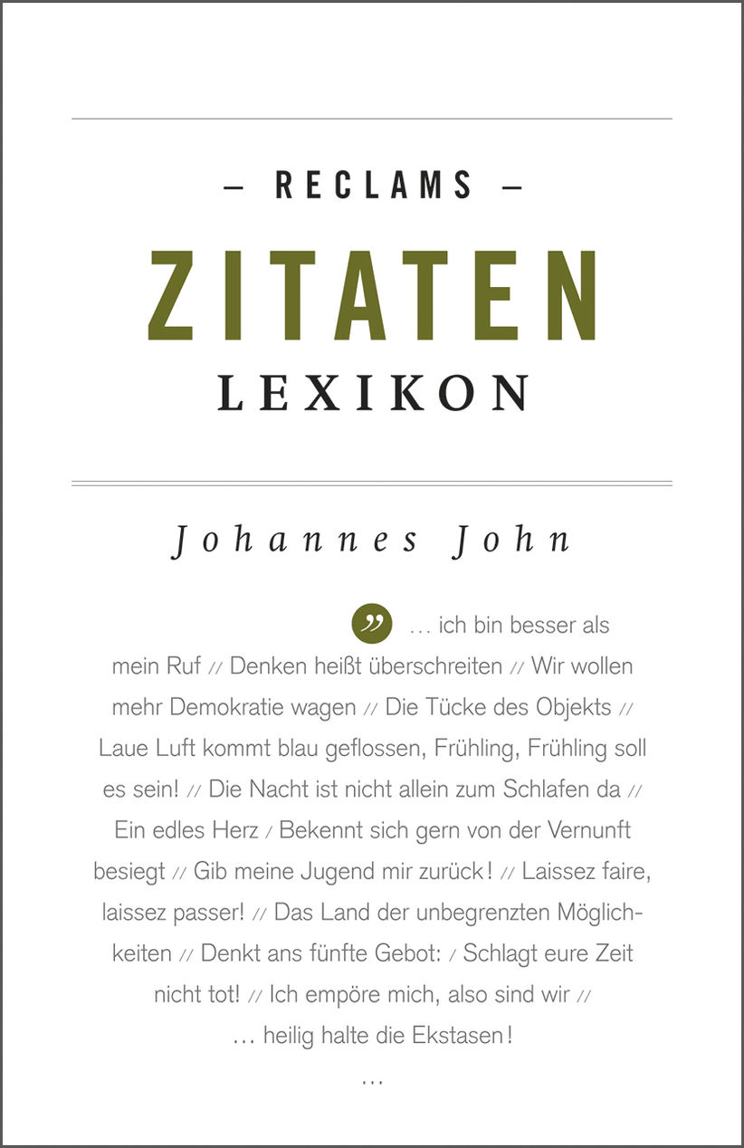 John, J: Reclams Zitaten-Lexikon Buch bei Weltbild.de bestellen