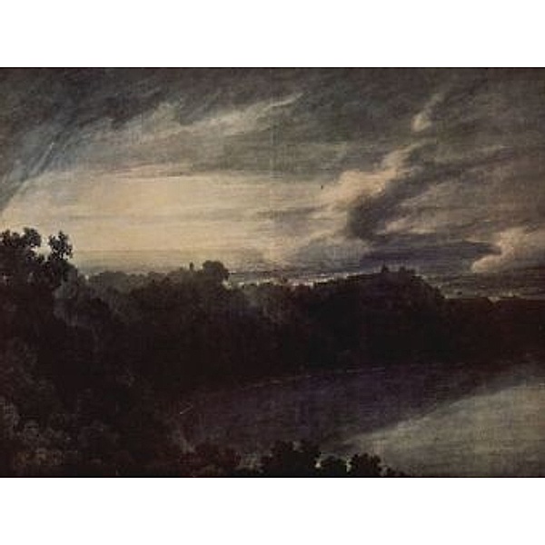 John Robert Cozens - Albaner See mit Castel Gandolfo, Sonnenuntergang - 100 Teile (Puzzle)