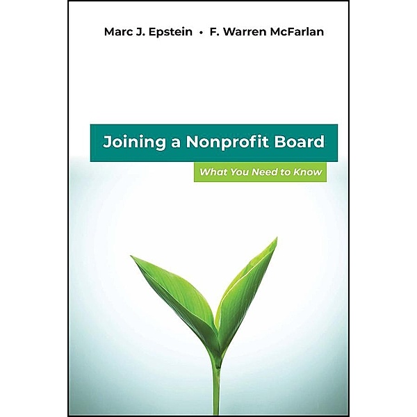 Joining a Nonprofit Board, Marc J. Epstein, F. Warren McFarlan