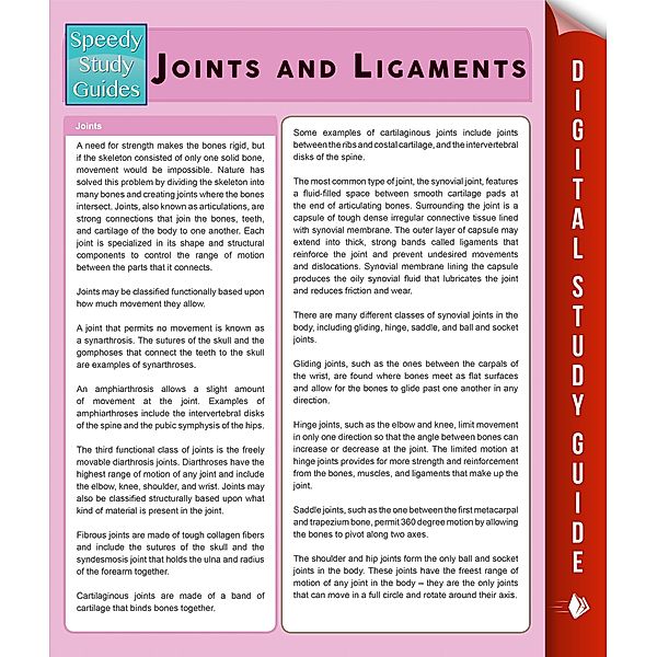 Joints and Ligaments (Speedy Study Guides), Speedy Publishing