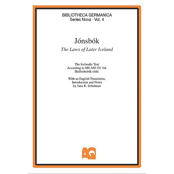 Jónsbók / Bibliotheca Germanica Series Nova