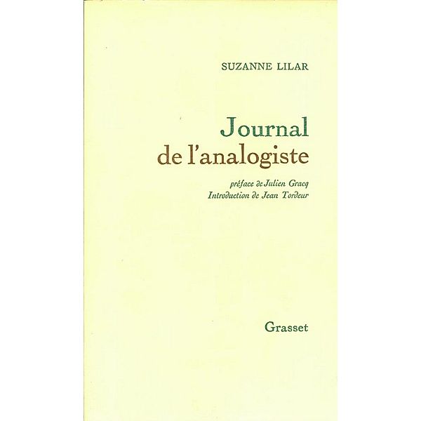 Journal de l'analogiste / Littérature Française, Suzanne Lilar