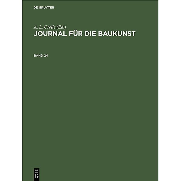 Journal für die Baukunst. Band 24