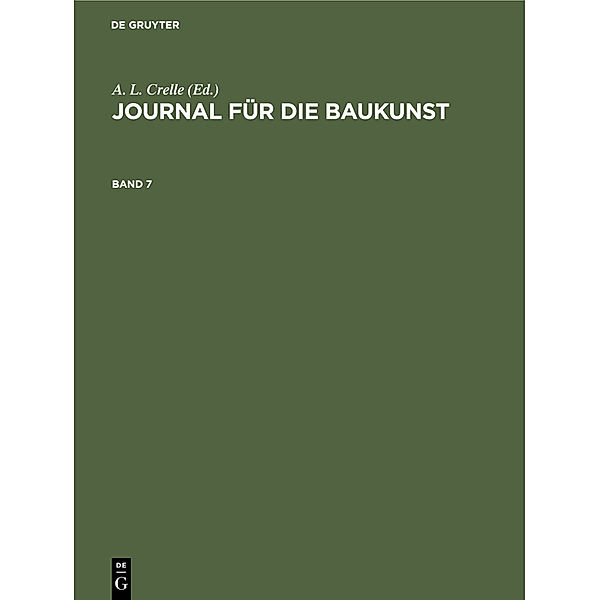 Journal für die Baukunst. Band 7