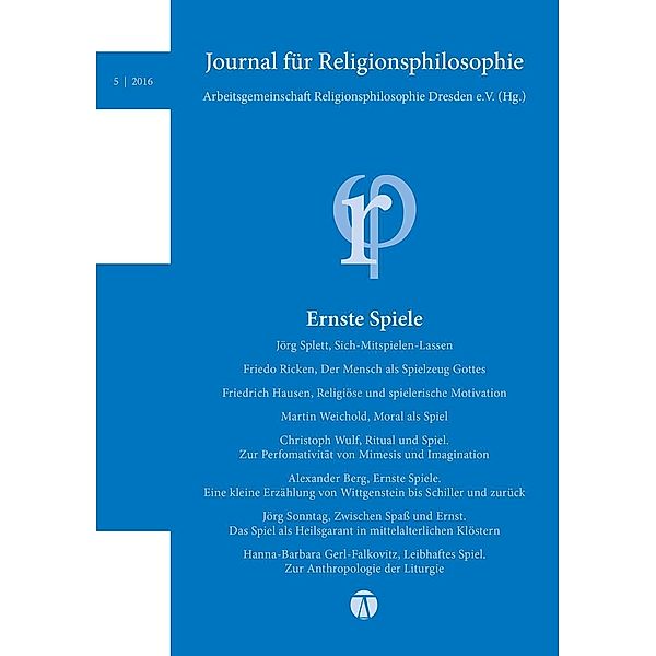 Journal für Religionsphilosophie 5/2016