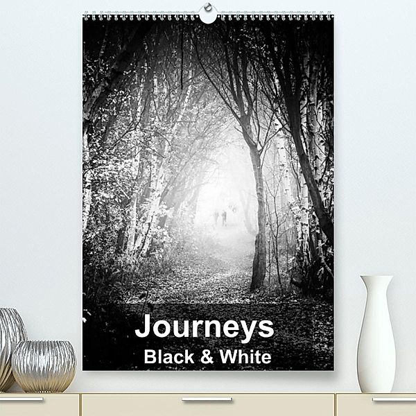 Journeys - Black & White (Premium, hochwertiger DIN A2 Wandkalender 2023, Kunstdruck in Hochglanz), Rory Garforth