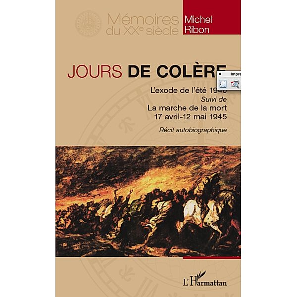 Jours de colere / Editions L'Harmattan, Ribon Michel Ribon