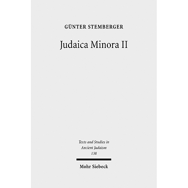 Judaica Minora, Günter Stemberger