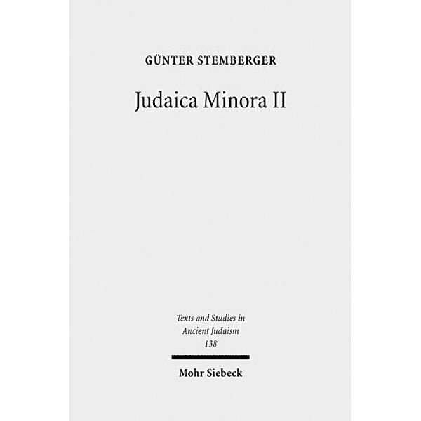 Judaica Minora, Günter Stemberger