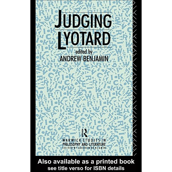 Judging Lyotard