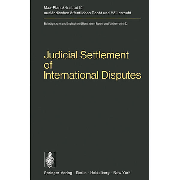 Judicial Settlement of International Disputes