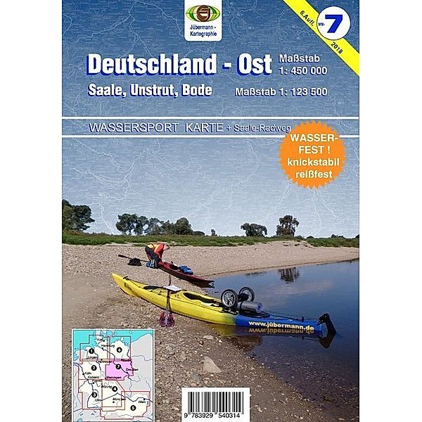 Jübermann Wassersport-Wanderkarte Deutschland Ost für Kanu- und Rudersport, Erhard Jübermann