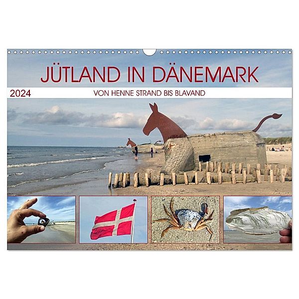 Jütland in Dänemark - Von Henne Strand bis Blavand (Wandkalender 2024 DIN A3 quer), CALVENDO Monatskalender, Holger Felix