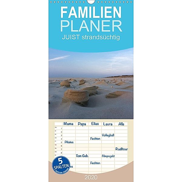 JUIST 2019 - strandsüchtig - Familienplaner hoch (Wandkalender 2020 , 21 cm x 45 cm, hoch), Daphne Schmidt