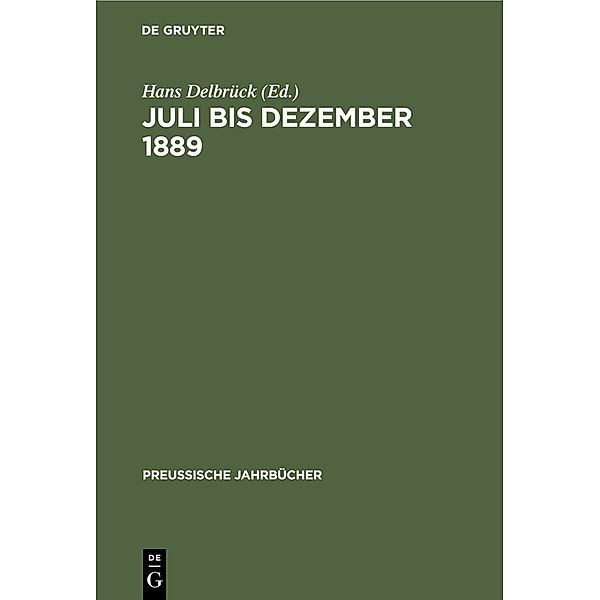 Juli bis Dezember 1889