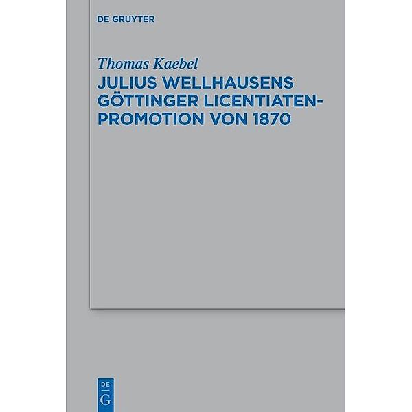 Julius Wellhausens Göttinger Licentiaten-Promotion von 1870, Thomas Kaebel