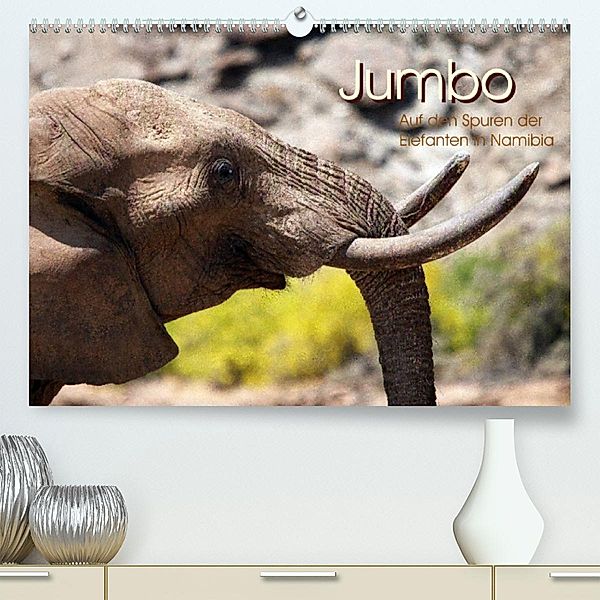 Jumbo  Auf den Spuren der Elefanten in Namibia (Premium, hochwertiger DIN A2 Wandkalender 2023, Kunstdruck in Hochglanz), Walter Imhof