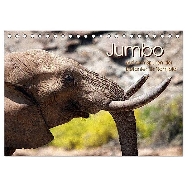 Jumbo Auf den Spuren der Elefanten in Namibia (Tischkalender 2024 DIN A5 quer), CALVENDO Monatskalender, Walter Imhof