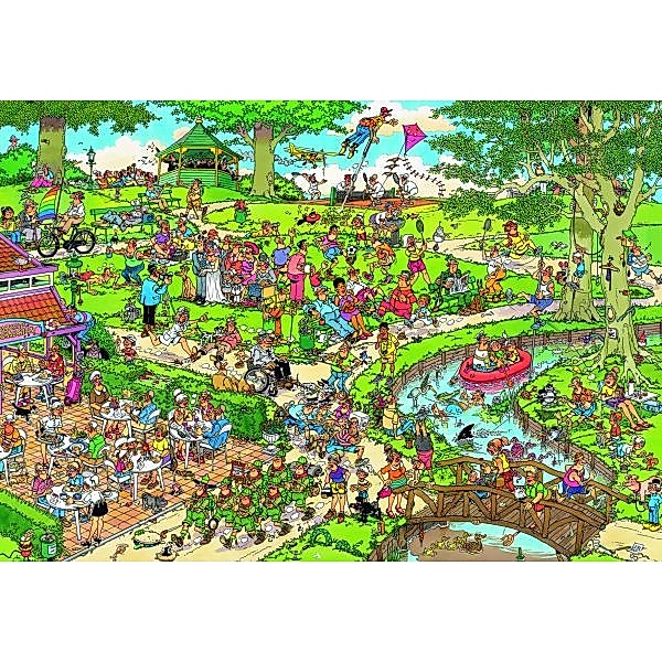 Jumbo Puzzle Der Park, 1000 Teile, Jan Van Haasteren