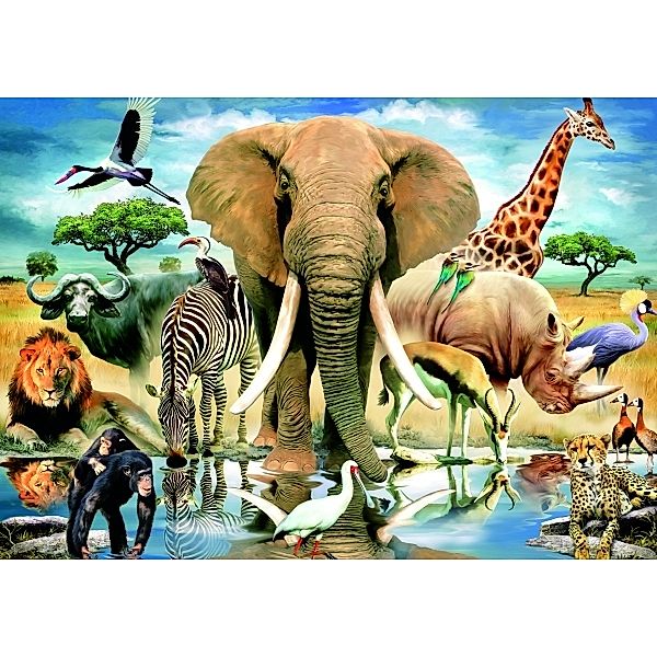 Jumbo Puzzle Die Tiere Afrikas, 1000 Teile