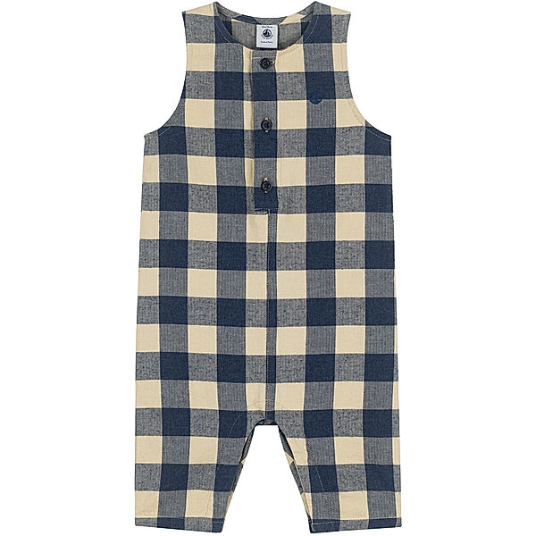 Petit Bateau Jumpsuit LEOPOLD in beige/blau/kariert