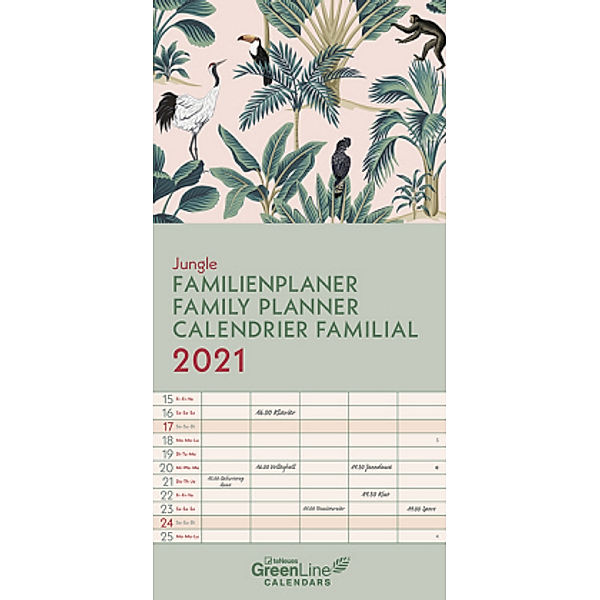 Jungle Familienplaner / Family Planner / Calendrier familial 2021