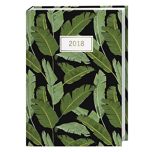 Jungle Leaves Kalenderbuch A6 2018