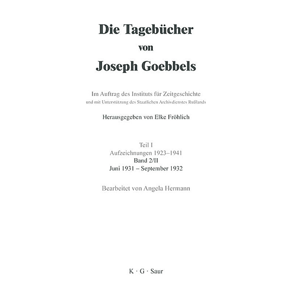 Juni 1931 - September 1932, Joseph Goebbels