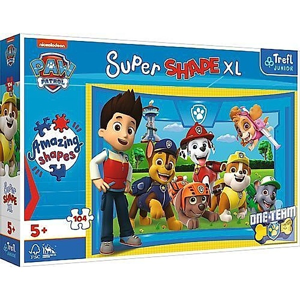 Trefl Junior Super Shape XL Puzzle 104 Teile - Paw Patrol