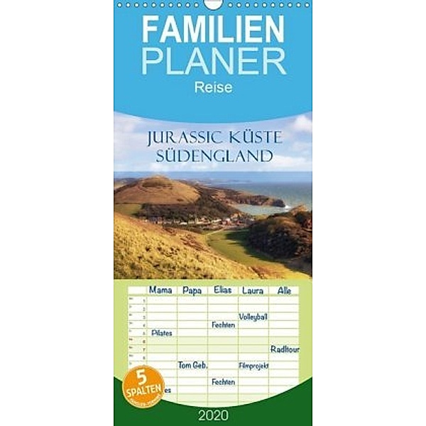Jurassic Küste - Südengland - Familienplaner hoch (Wandkalender 2020 , 21 cm x 45 cm, hoch), Joana Kruse