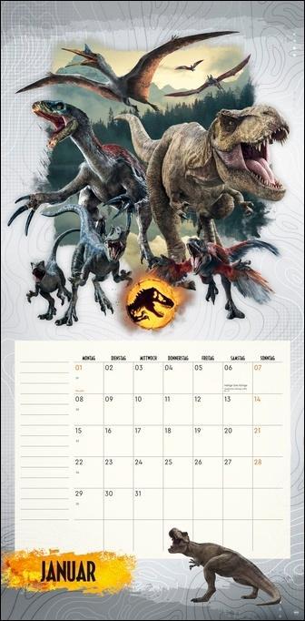 Jurassic World Broschurkalender 2024. Die Dinosaurier aus Jurassic World: Ein neues Zeitalter in 