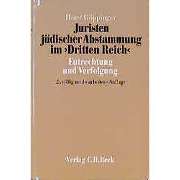 Juristen jüdischer Abstammung im 'Dritten Reich', Horst Göppinger