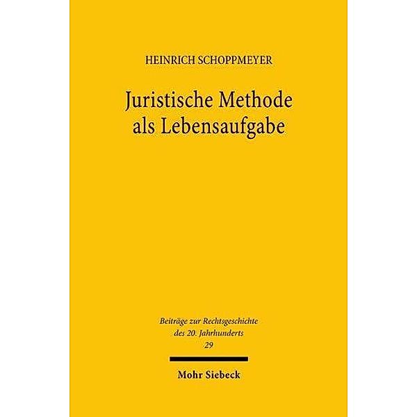 Juristische Methode als Lebensaufgabe, Heinrich Schoppmeyer