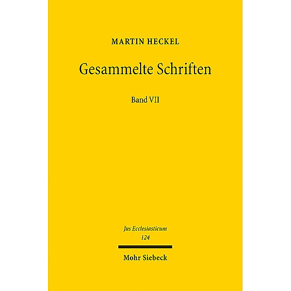 Jus Ecclesiasticum / Gesammelte Schriften, Martin Heckel