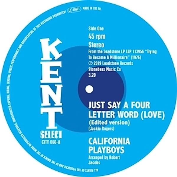 Just Say A Four Letter Word (Love)/She'S A Real Sw, The California Playboys