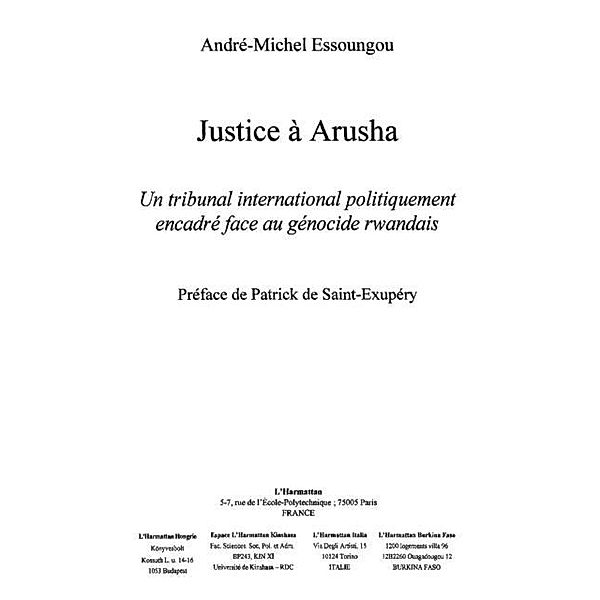 Justice a arusha / Hors-collection, Essoungou Andre-Michel