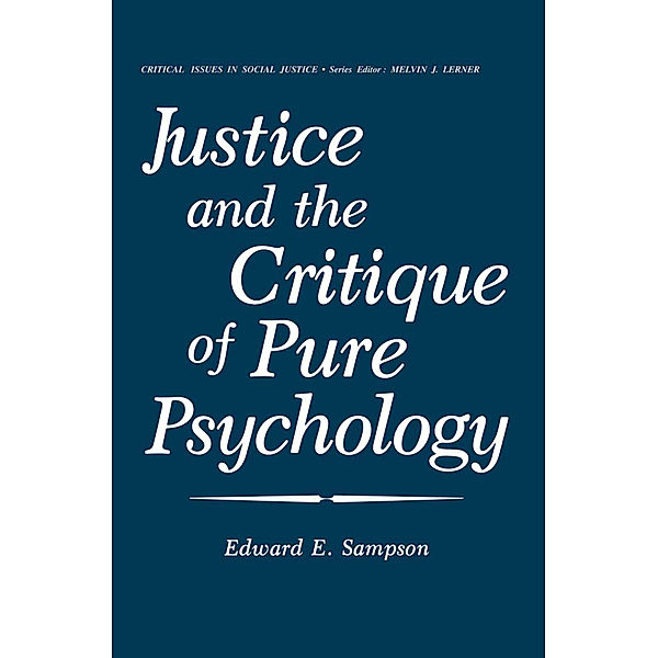 Justice and the Critique of Pure Psychology, Edward Sampson
