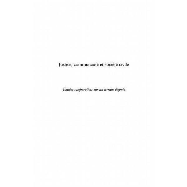 Justice, communaute et societecivile / Hors-collection, Collectif