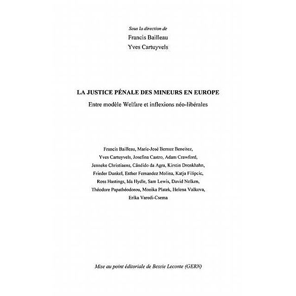 Justice penale des mineurs eneurope la / Hors-collection, Laruelle Francois