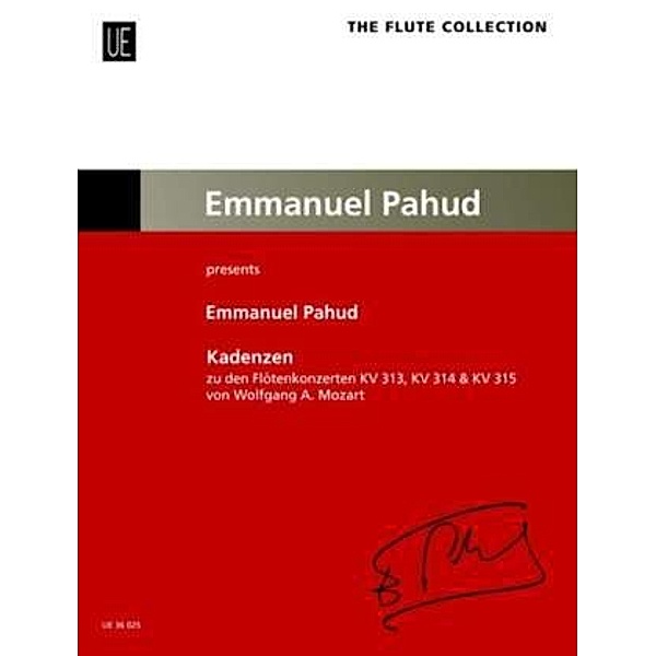 Kadenzen zu den Flötenkonzerten von Wolfgang A. Mozart, Emmanuel Pahud