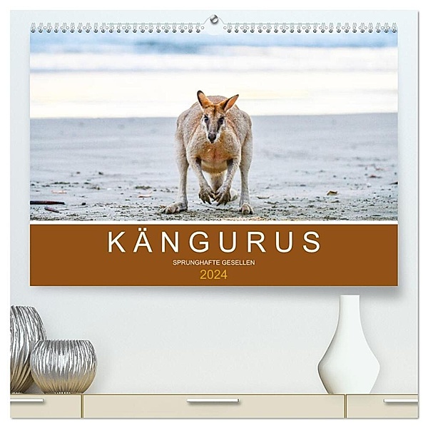 Kängurus, sprunghafte Gesellen (hochwertiger Premium Wandkalender 2024 DIN A2 quer), Kunstdruck in Hochglanz, Robert Styppa