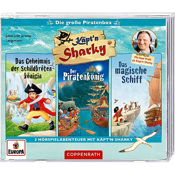 Käpt'n Sharky - Die grosse Piratenbox (3 CDs),Audio-CD, Jutta Langreuter, Jeremy Langreuter