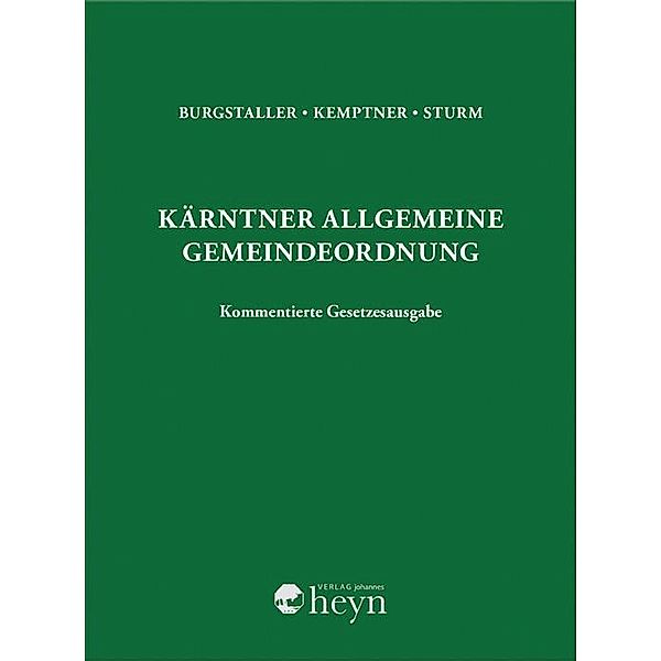 Kärntner Allgemeine Gemeindeordnung, Franz Sturm, Doris Burgstaller, Anna Kemptner