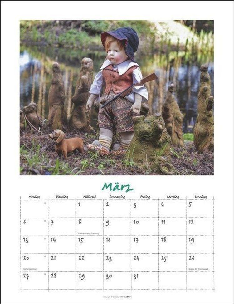 Käthe Kruse Puppen. Fotokalender 2023 mit Nostalgie-Faktor.  Jahres-Wandkalender mit 12 Fotos für Sammler und Puppenliebh - Kalender  bestellen